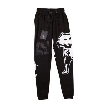 Amstaff Men’s Sweatpants – Black with Large Dog Graphic