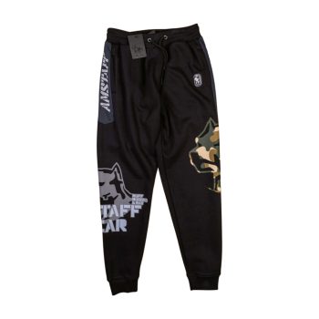   Amstaff Men’s Sweatpants – Black with Camo and Logo Design