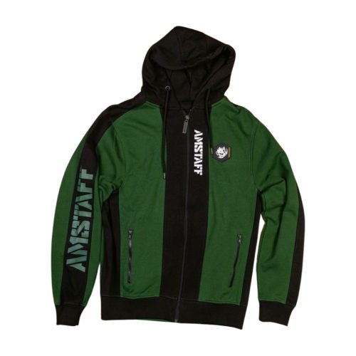 Amstaff Urban Block Zip Hoodie – Green/Black
