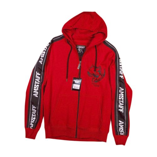 Amstaff Red Strike Zip Hoodie