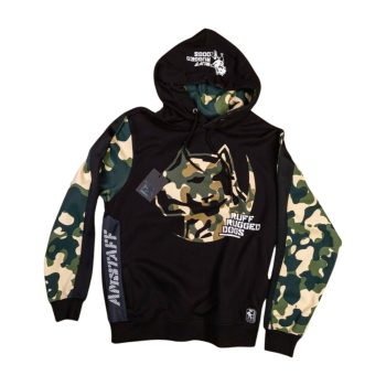 Amstaff Ruff Rugged Dogs Camo Hoodie