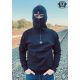 Harcos Hungary Tactical Hoodie with Built-in Mask – Black Men’s Streetwear Sweatshirt
