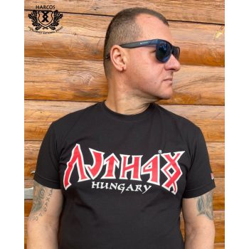 Harcos Runic Script T-Shirt – Black Hungary Streetwear Tee