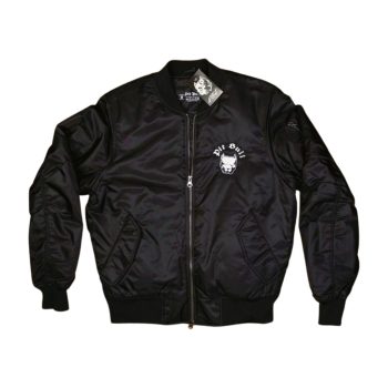   Pit Bull Men's Bomber Jacket – Black Zip-Up Streetwear Jacket