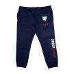Pitbull Men’s Sweatpants – Navy with Red Graphic and “Rebel Dog” Print