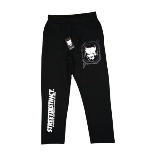 Pitbull Men’s Sweatpants – Black with “Street Instinct” Graphic