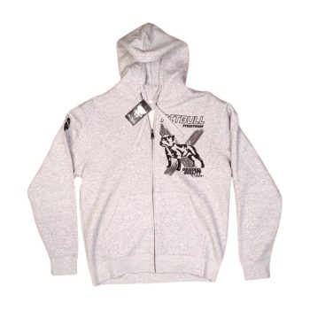   PitBull “Original Quality” Zip Hoodie – Grey Men’s Streetwear Sweatshirt
