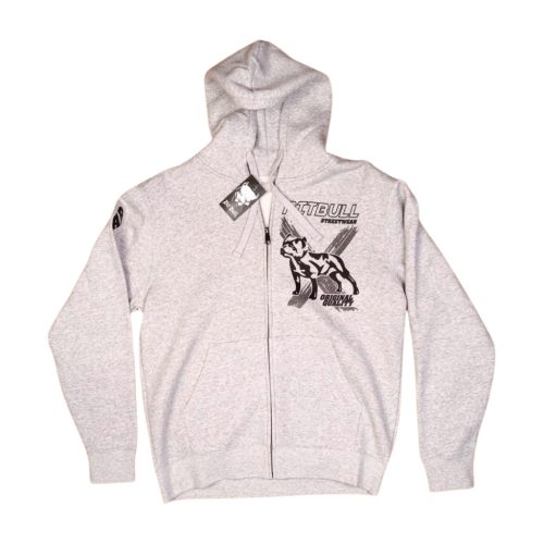 PitBull “Original Quality” Zip Hoodie – Grey Men’s Streetwear Sweatshirt