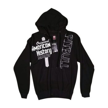   PitBull “American History 1982” Zip Hoodie – Black Men’s Streetwear Sweatshirt