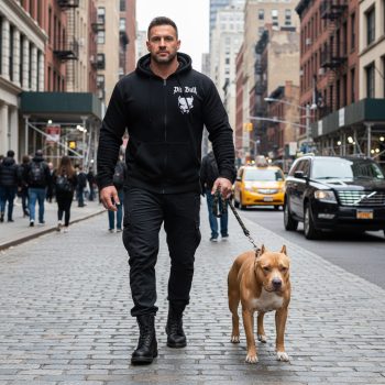 PitBull Zip Hoodie – Black Men’s Streetwear Sweatshirt