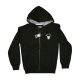 PitBull Minimal Zip Hoodie – Black Basic Streetwear Sweatshirt