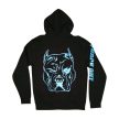 PitBull Zip Hoodie with Blue Logo – Black Men’s Streetwear Sweatshirt