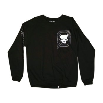   PitBull Crewneck Sweatshirt – Black Men’s Streetwear Pullover