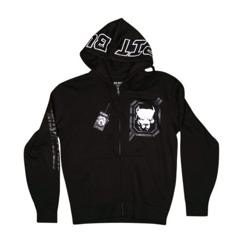 PitBull Zip Hoodie – Black Men’s Streetwear Sweatshirt
