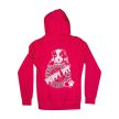 Pit Bull Puppy Red Women's Zip-Up Hoodie