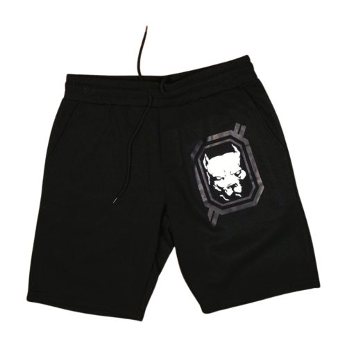Pitbull Men’s Shorts – Black with Logo Graphic